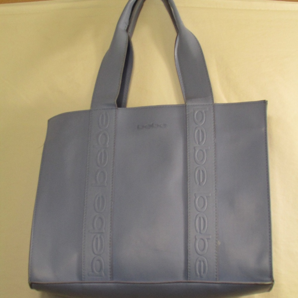 Bebe Hana Polyurethane Large Dusty blue Tote